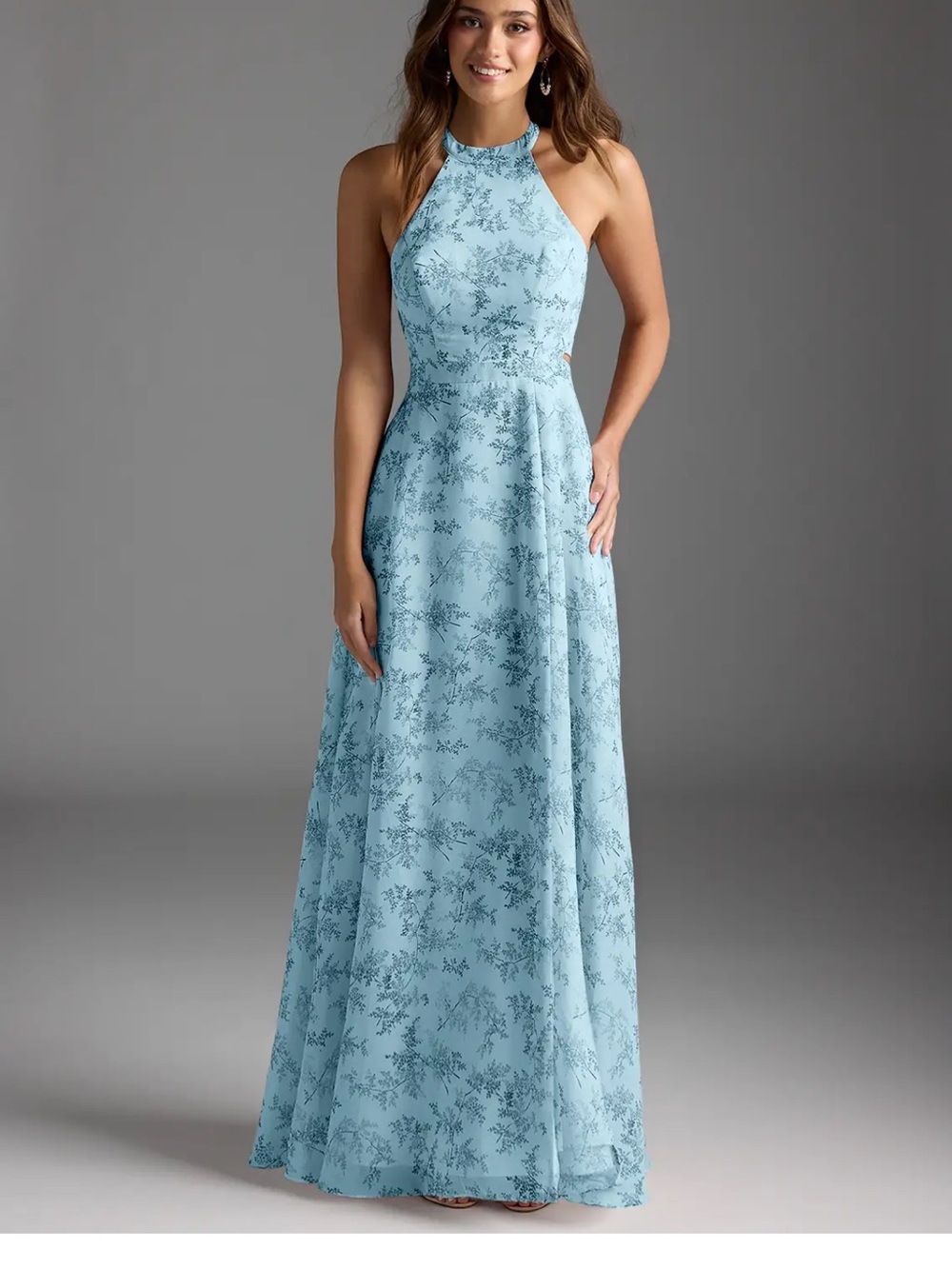 Azazie Clarice Blue Fern Floral